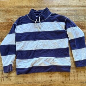J Crew vintage fleece striped pullover terry women’s medium